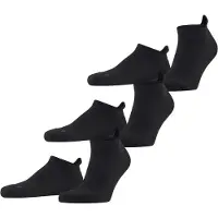 Falke Cool Kick 3-Pack Unisex Sneakersocken, 37-38, Schwarz, Uni