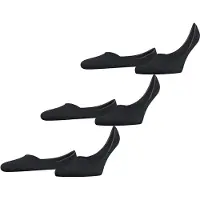 Falke Socken Herren Step Medium Cut Footies Black (3er Set)-Schuhgröße 47 - 48