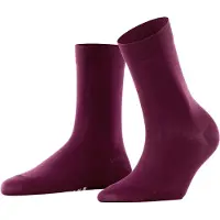 Falke Cotton Touch Damen Socken, 35-38, Rot, Uni, Baumwolle