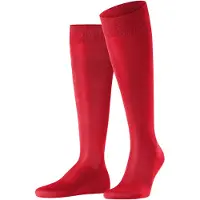 Falke Tiago Herren Kniestrümpfe, 45-46, Rot, Uni, Baumwolle