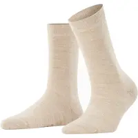 Falke Softmerino Damen Socken, 37-38, Beige, Uni, Schurwolle