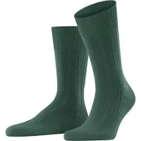 Falke Lhasa Rib Herren Socken, 39-42, Grün, Uni, Wolle