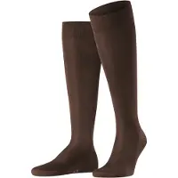Falke Tiago Herren Kniestrümpfe, 45-46, Braun, Uni, Baumwolle