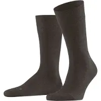 Falke Socken "Sensitive Berlin", Herren, Gr. 43-46, 5041, braun meliert, Obermaterial: 61% Schurwolle, 20% Baumwolle, 18% Polyamid, 1% Elasthan, unifarben, Socken Socken, mit Sensitive-Bund