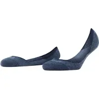 Falke Step Medium Cut Damen Füßlinge, 37-38, Blau, Uni, Baumwolle