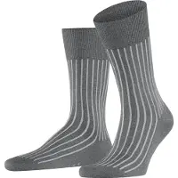 Falke Shadow Herren Socken, 39-40, Grau, Rippe, Baumwolle