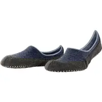 Falke Cosyshoe Herren Hausschuhe, 37-38, Blau, Uni, Schurwolle