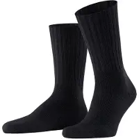 Falke Nelson Herren Bootsocken, 43-46, Schwarz, Uni, Schurwolle