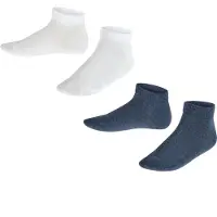 Falke Happy 2-Pack Kinder Sneakersocken, 31-34, Mehrfarbig, Uni, Baumwolle