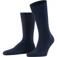 Falke Lhasa Rib Herren Socken, 47-50, Blau, Uni, Wolle