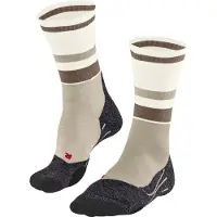 Falke TK2 Explore Compression Herren Wandersocken, 44-45, Beige, Streifen, Schurwolle