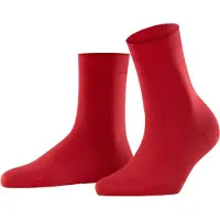 Falke Cotton Touch Damen Socken, 39-42, Rot, Uni, Baumwolle