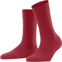 Falke Sensitive London Damen Socken, 39-42, Rot, Uni, Baumwolle