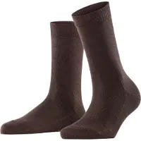 Falke Family Damen Socken, 35-38, Braun, Uni, Baumwolle