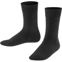 Falke Comfort Wool Kinder Socken, 27-30, Schwarz, Uni, Schurwolle