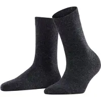 Falke Cosy Wool Damen Socken, 39-42, Grau, Uni, Wolle