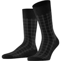Falke Modern Tailor Herren Socken, 43-46, Schwarz, Kariert, Baumwolle