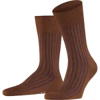 Falke Shadow Herren Socken, 39-40, Braun, Rippe, Baumwolle