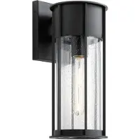Kichler Außen-Hängeleuchte Camillo, schwarz, Aluminium, Glas, E27