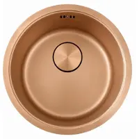 Pure.Sink Küchenspüle 37 cm Kupfer Unterbau, Flachbau und Aufbau