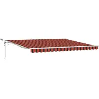 vidaXL Ausziehbare Markise Orange und Braun 400 x 300 cm Polyester