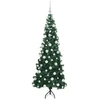 vidaXL Eckiger künstlicher Weihnachtsbaum Grün 180 cm PVC und Metall
