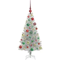 vidaXL Weihnachtsbaum Silber 120 cm PET