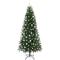 vidaXL Künstlicher Weihnachtsbaum Grün 210 cm PE und PVC
