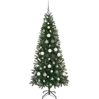 vidaXL Künstlicher Weihnachtsbaum Grün 180 cm PE und PVC