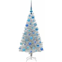 vidaXL Weihnachtsbaum Silber 120 cm PET