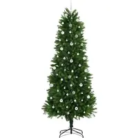 vidaXL Weihnachtsbaum mit 300 LEDs mit Ständer Grün 240 cm PE
