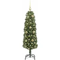 vidaXL Künstlicher Weihnachtsbaum mit 150 LEDs mit Ständer Grün 150 cm