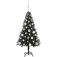 vidaXL Weihnachtsbaum Schwarz 120 cm PVC