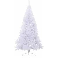 vidaXL Künstlicher Weihnachtsbaum Weiß 240 cm PVC und Stahl