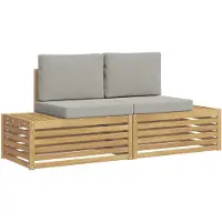 vidaXL 2 stk. Outdoor-Sofagarnitur Weiß