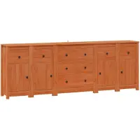 vidaXL Sideboard 5 stk. Wachsbraun 226 x 35 x 80 cm