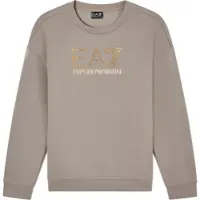 EA7 für Damen. 7W001488_AF24375 Hoodie Logo Series grau (L), Lässig, Modal, Langarm