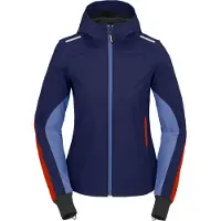 Spidi Armor Light Damen Motorrad Hoodie, dunkelblau/hellblau/rot, L