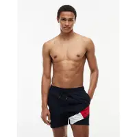 Tommy Hilfiger Badeshorts "SF MEDIUM DRAWSTRING", Herren, Gr. L (52), N-Gr, blau (desert, sky,), Microfaser, Polyamid, SWIMWEAR, unifarben, Badehosen Badeshorts, mit Markenlabel