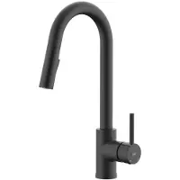 SAT SIKO Küchenarmatur für Fenstermontage, schwarz SATBSD289KC