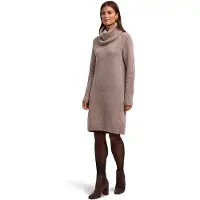 Falke Damen Kleid, XS, Beige, Rippe, Schurwolle