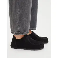 Birkenstock - Utti Lace Suede Leather - Freizeitschuhe Gr 38 - Narrow schwarz