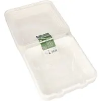 Papstar 25 Menüboxen, Zuckerrohr "pure" weiss ungeteilt - 8 x 25,5 x 25,5 cm