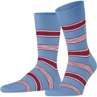 Falke Marina Stripe Herren Socken, 41-42, Blau, Streifen, Baumwolle