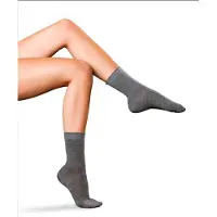 Falke No. 1 Finest Cashmere Damen Socken, 37-38, Grau, Uni, Kaschmir