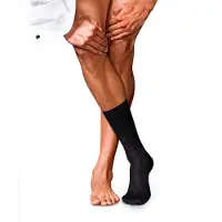 Falke No. 7 Finest Merino Herren Socken, 43-44, Grau, Uni, Schurwolle