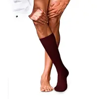 Falke No. 13 Finest Piuma Cotton Herren Kniestrümpfe, 41-42, Rot, Uni, Baumwolle