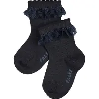 Falke Socken "Romantic Lace", Babys, Gr. 74-80, blau (schwarz navy (6370)), Obermaterial: 76% Baumwolle CO. 22% Polyamid PA. 2% Elasthan EL., glatt, Socken Socken