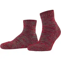 Falke Cotton Grip Herren Haussocken, 39-42, Rot, Struktur, Baumwolle