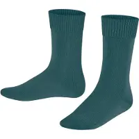 Falke Comfort Wool Kinder Socken, 23-26, Grün, Uni, Schurwolle